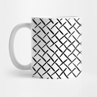 Monochrome Grid Pattern Mug
